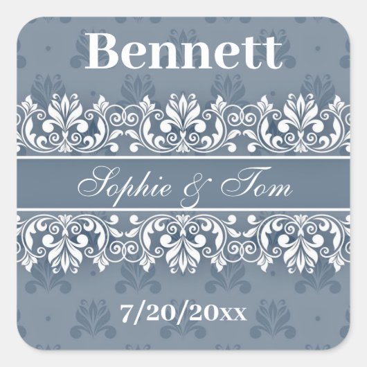 ダスティブルースクエアステッカー スクエアシール (正面)