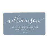 ダスティブルースクモダンリプト差出人住所 ラベル (正面)