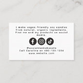 ダスティブルースクリプトキャンドルメーカーの名刺 コーリングカード (裏面)