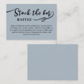 ダスティブルースクリプトストックバーブライダルシャワー エンクロージャーカード (正面/裏面)