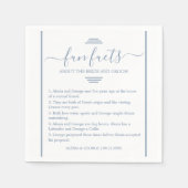 ダスティブルースクリプトタイポグラフィおもしろい結婚ファクトのN スタンダードカクテルナプキン (正面)