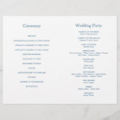 ダスティブルースクリプトバイフォールド結婚式 プログラム (裏面)