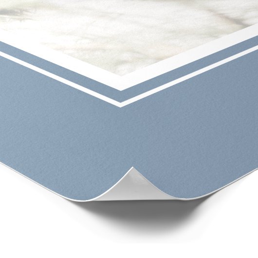 ダスティブルースクリプトフォトウェルカムサイン ポスター (角)