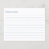 ダスティブルースクリプトブライダルシャワーレシピカード (裏面)