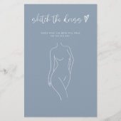 ダスティブルースケッチザドレスブライダルシャワーゲーム (正面)