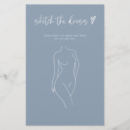 ダスティブルースケッチザドレスブライダルシャワーゲーム