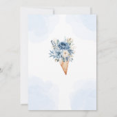 ダスティブルースコップアップアイスクリームブライダルシャワー 招待状 (裏面)