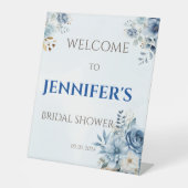 ダスティブルースコップドアイスクリームブライダルシャワーへようこそ 台座サイン (正面)