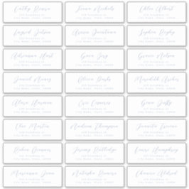 ダスティブルースタイリッシュスクリプトゲスト住所 シール