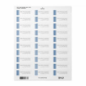 ダスティブルーストライプ差出人住所 ラベル (フルシート)