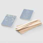 ダスティブルーストリングライト結婚式 プログラム ハンドファン (組立なし)