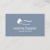 ダスティブルーストーンマッサージセラピーウェルネスデイスパ 名刺 (正面)