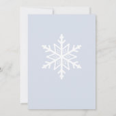 ダスティブルースノーフレークウィンターブライダルシャワー 招待状 (裏面)