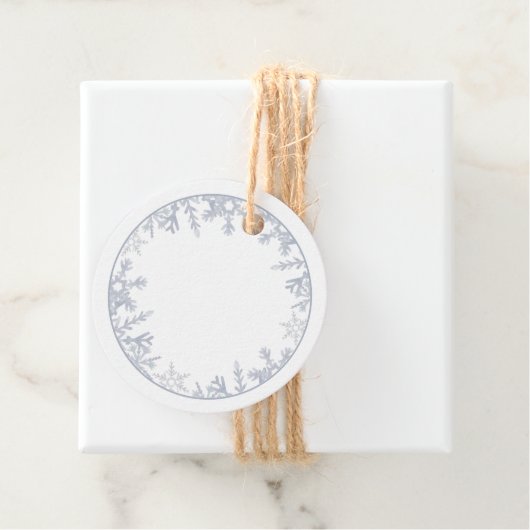 ダスティブルースノーフレークシャワーミモザバージュースラベル フェイバータグ (インサイチュ)