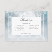 ダスティブルースノーフレークスカイモダン披露宴 エンクロージャーカード (正面)