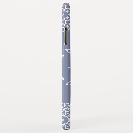 ダスティブルースノーフレークスクリスマスホリデーモノグラム Case-Mate iPhoneケース (裏面/右)