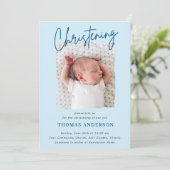 ダスティブルースペキュラクロス手書き《キリスト教》洗礼式や命名式 招待状 (スタンド正面)