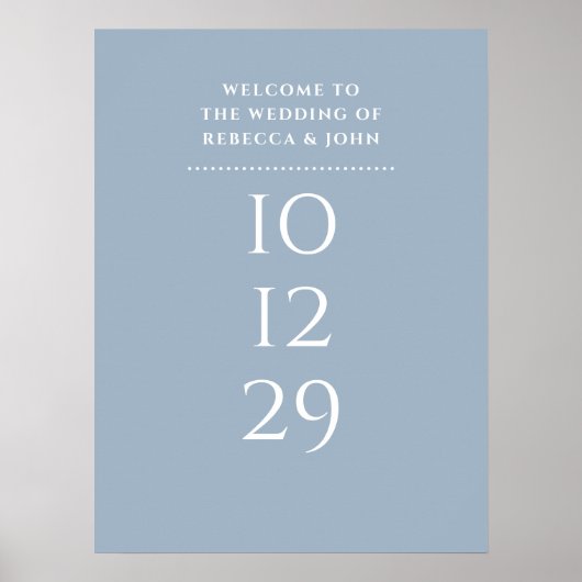 ダスティブルースペシャル結婚デートの歓迎サイン ポスター (正面)