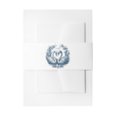 ダスティブルースワン結婚ズベリーバンドモノグラムクレスト 招待状ベリーバンド (正面例)