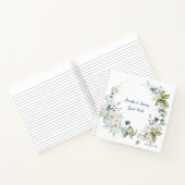 ダスティブルーセージグリーンウィンターフローラゲストブック ノートブック (内部)