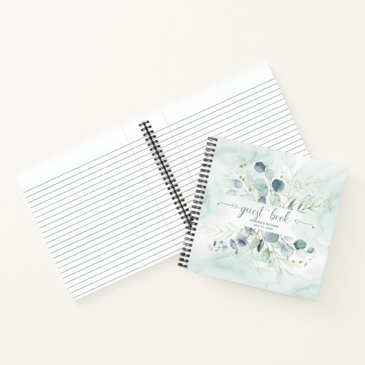 ダスティブルーセージグリーンユーカリ植物ゲストハウス ノートブック (内部)