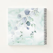 ダスティブルーセージグリーンユーカリ植物ゲストハウス ノートブック (裏面)