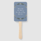 ダスティブルーセージ水の色の牡丹結婚の感謝 ハンドファン (裏面)