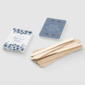 ダスティブルーセージ水の色の牡丹結婚の感謝 ハンドファン (組立なし)