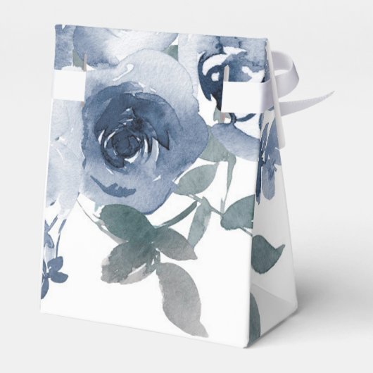 ダスティブルーセージ水の色の牡丹結婚の フェイバーボックス (裏面サイド)