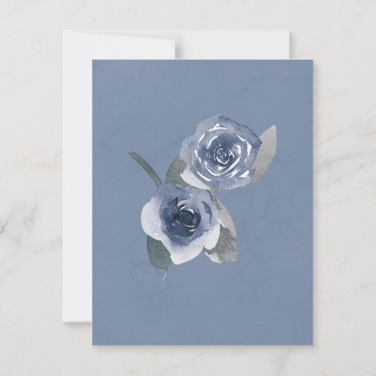 ダスティブルーセージ牡丹ブリデスメイド昼食会 招待状 (裏面)