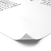 ダスティブルーセージ緑の冬のフローラシーティングチャート ポスター (角)