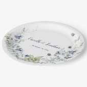 ダスティブルーセージ緑の冬のフローラ ペーパープレート (アングル)