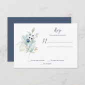 ダスティブルーセージ緑の冬フローラ 出欠カード (正面/裏面)