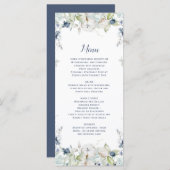 ダスティブルーセージ緑の水色の冬のフローラ メニュー (正面/裏面)