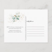 ダスティブルーセージ緑ユーカリブライダルシャワー | ポストカード (裏面)