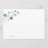 ダスティブルーセージ緑ユーカリプトゥスボタニカル アドバイスカード (裏面)