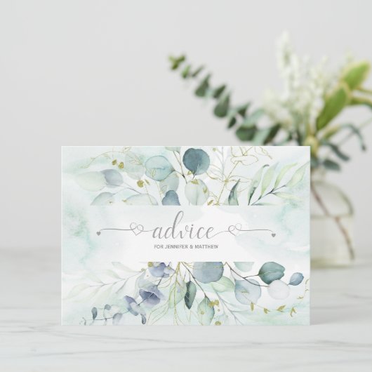 ダスティブルーセージ緑ユーカリプトゥスボタニカル アドバイスカード (スタンド正面)