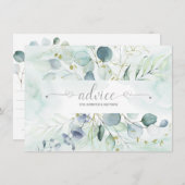 ダスティブルーセージ緑ユーカリプトゥスボタニカル アドバイスカード (正面/裏面)