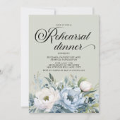 ダスティブルーセージ緑リハーサルディナー 招待状 (正面)