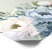 ダスティブルーセージ緑結婚のシーティングチャート ポスター (角)