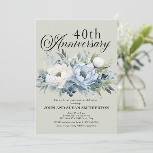 ダスティブルーセージ緑40周年記念 招待状 (スタンド正面)