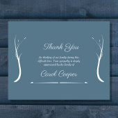 ダスティブルーソバー葬儀サンキューノートカード サンキューカード
