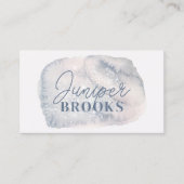ダスティブルーソーシャルメディシンプルアグリッター水彩 名刺 (正面)