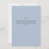 ダスティブルータイポグラフィのみ結婚式招待状 招待状 (裏面)