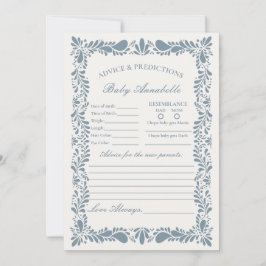 ダスティブルータラベラタイルアドバイスベビーカード 招待状