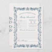 ダスティブルータラベラタイルアドバイスベビーカード 招待状 (正面/裏面)