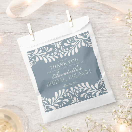 ダスティブルータラベラフィエスタブライダルブランチデザート フェイバーバッグ (クリップ留めされた状態)