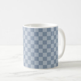 ダスティブルーチェッカーボード コーヒーマグカップ