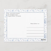 ダスティブルーチノイスリーテディベアアンドボウズベビー ポストカード (裏面)