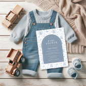 ダスティブルーチノイスリーテディベアアンドボウズベビー 招待状